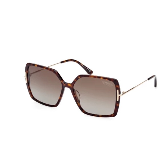Tom Ford Accessories - NITB Tom Ford Brown Oversized Sunglasses with Gradient Lenses